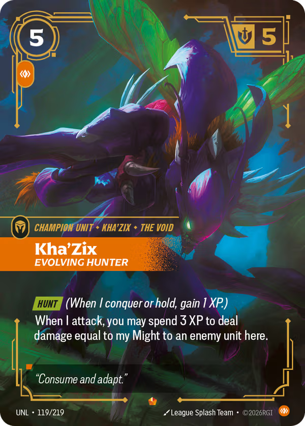Kha'Zix, Evolving Hunter [UNL-119/219] [Unleashed]