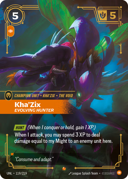 Kha'Zix, Evolving Hunter [UNL-119/219] [Unleashed]