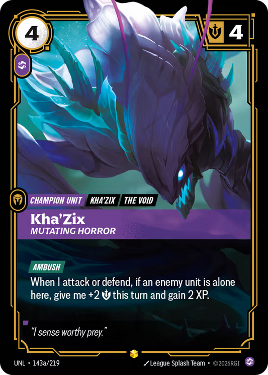 Kha'Zix, Mutating Horror [UNL-143a/219] [Unleashed]