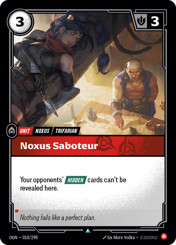 Noxus Saboteur [OGN-018/298] [Origins] [Foil]
