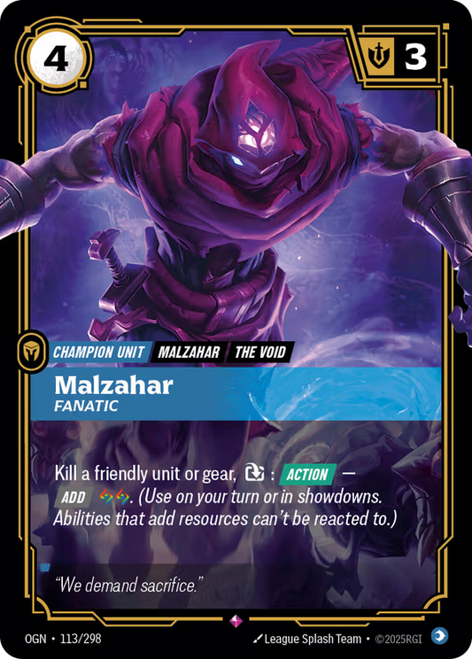 Malzahar, Fanatic [OGN-113/298] [Origins]
