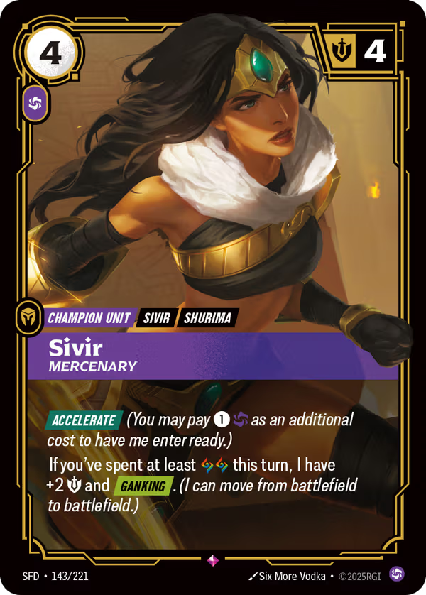 Sivir, Mercenary [SFD-143/221] [Spiritforged]