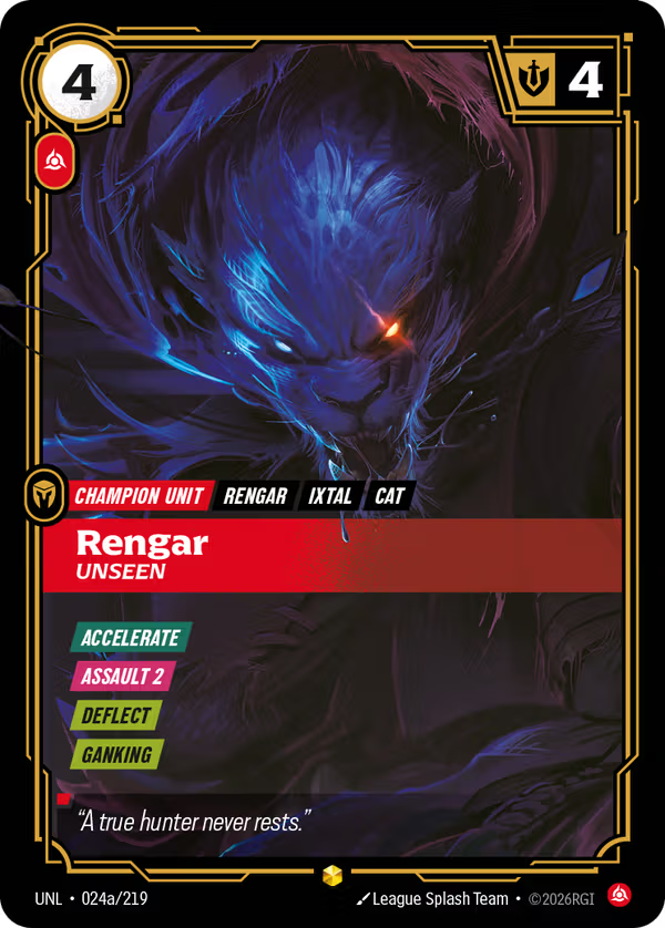 Rengar, Unseen [UNL-024a/219] [Unleashed]