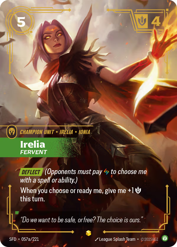 Irelia, Fervent [SFD-057a/221] [Spiritforged]