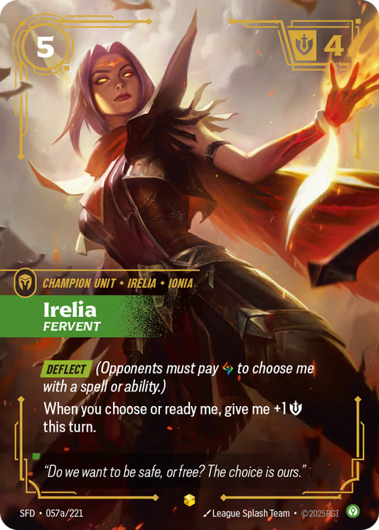 Irelia, Fervent [SFD-057a/221] [Spiritforged]