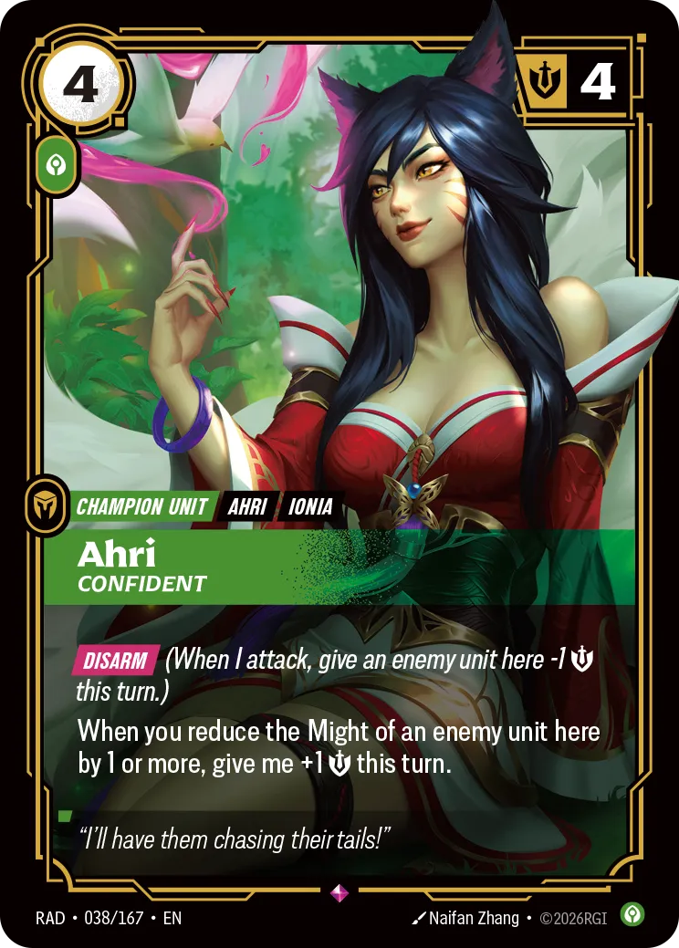 Ahri, Confident [RAD-038/167] [Radiance]