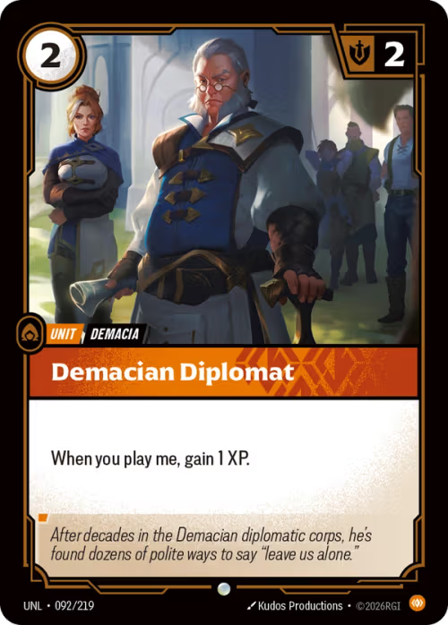 Demacian Diplomat [UNL-092/219] [Unleashed] [Foil]