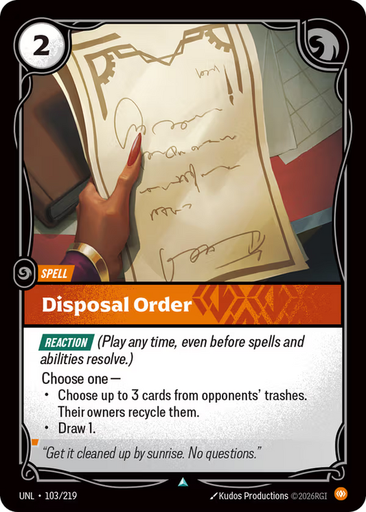 Disposal Order [UNL-103/219] [Unleashed]
