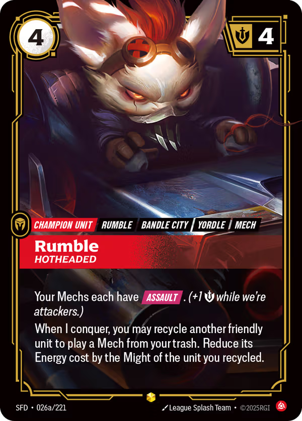 Rumble, Hotheaded [SFD-026a/221] [Spiritforged]