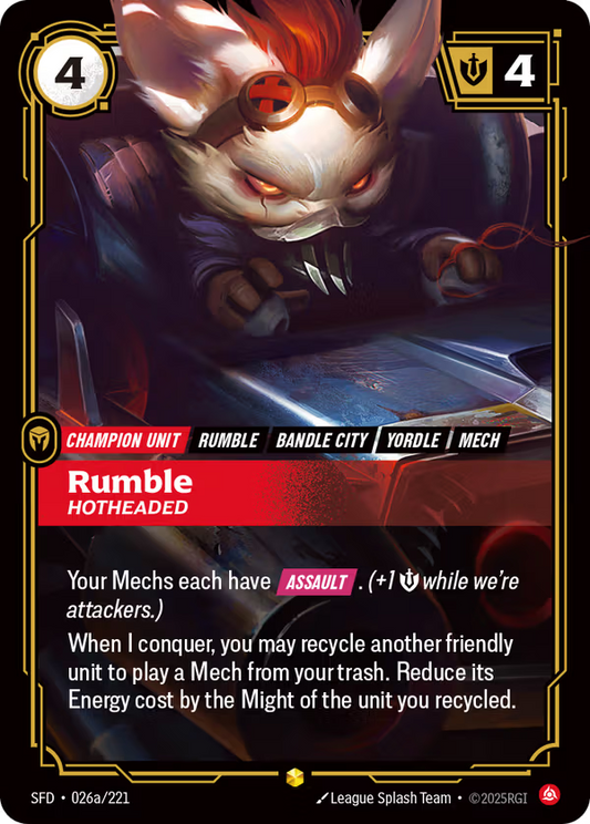 Rumble, Hotheaded [SFD-026a/221] [Spiritforged]