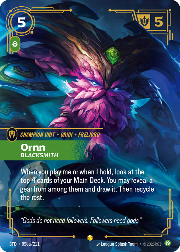 Ornn, Blacksmith [SFD-058a/221] [Spiritforged]