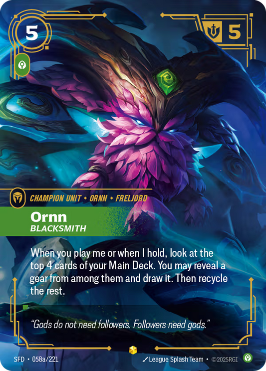 Ornn, Blacksmith [SFD-058a/221] [Spiritforged]