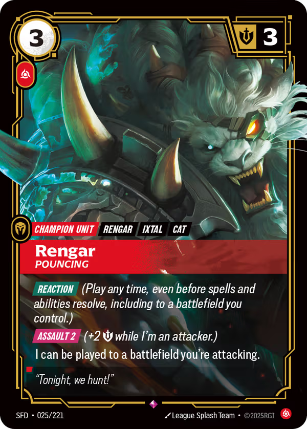 Rengar, Pouncing [SFD-025/221] [Spiritforged]