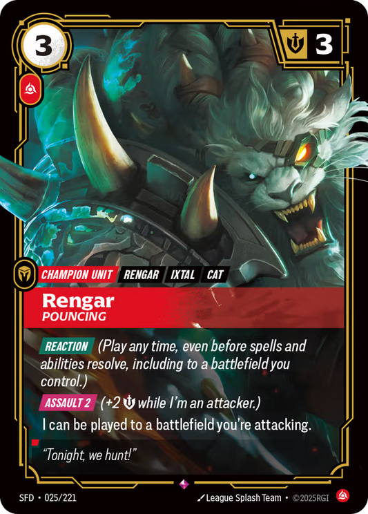 Rengar, Pouncing [SFD-025/221] [Spiritforged]