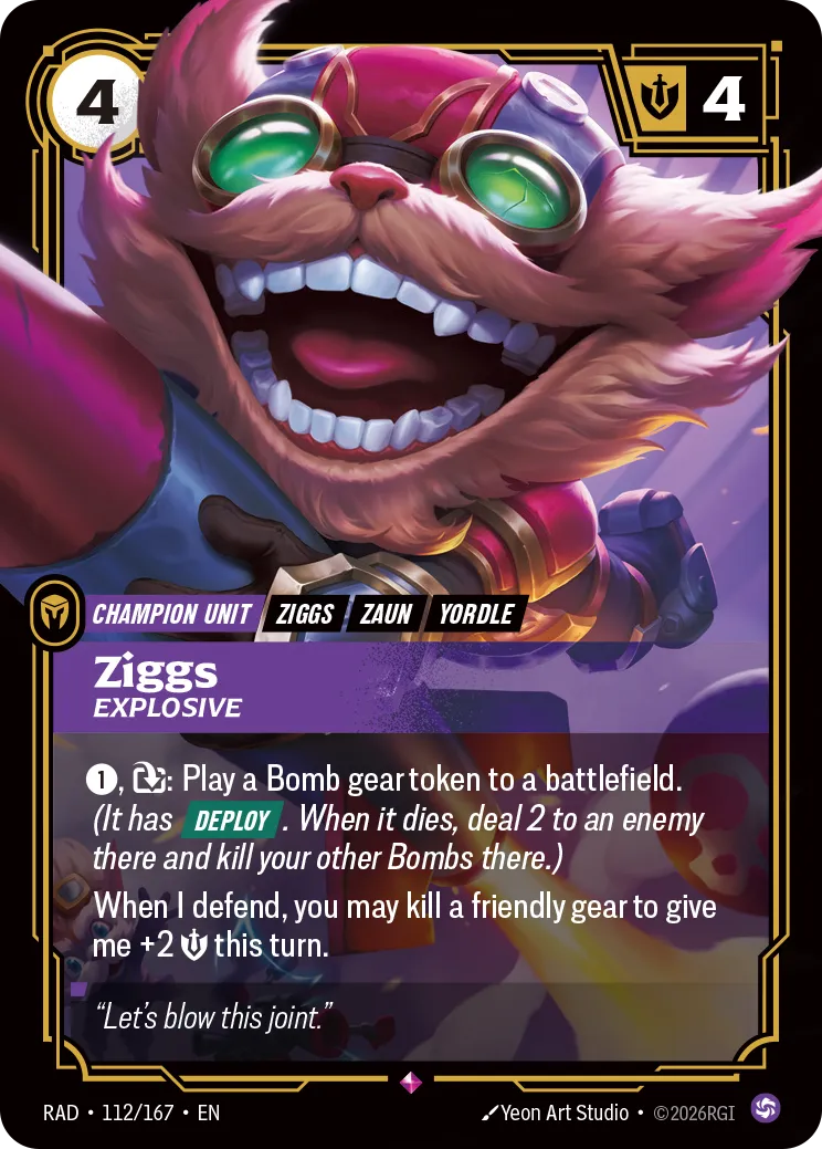 Ziggs, Explosive [RAD-112/167] [Radiance]