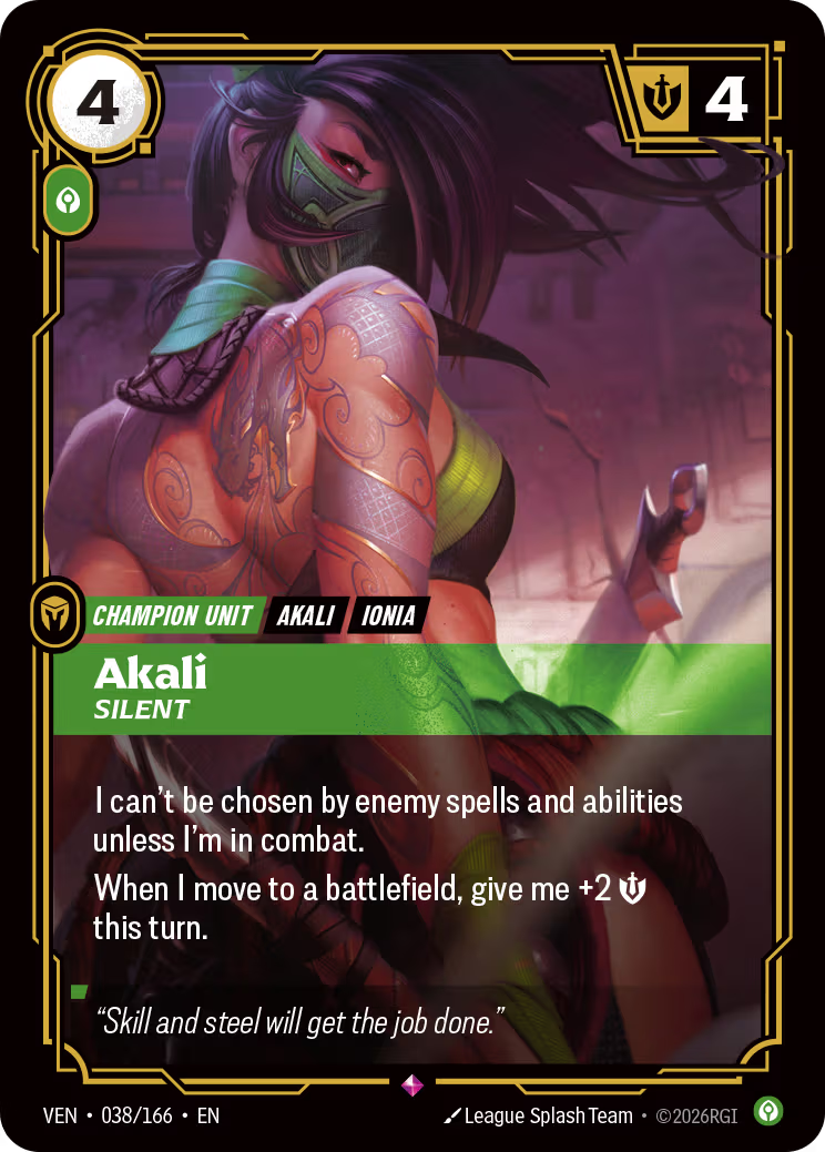 Akali, Silent [VEN-038/166] [Vendetta]