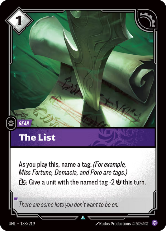 The List [UNL-138/219] [Unleashed] [Foil]