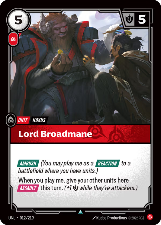 Lord Broadmane [UNL-012/219] [Unleashed] [Foil]
