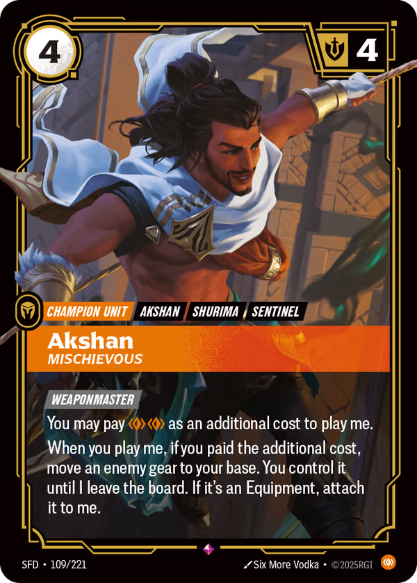 Akshan, Mischievous [SFD-109/221] [Spiritforged]