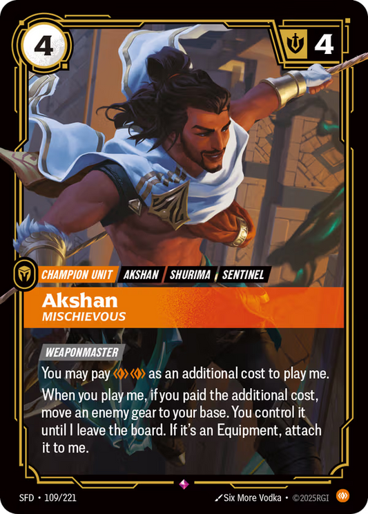 Akshan, Mischievous [SFD-109/221] [Spiritforged]