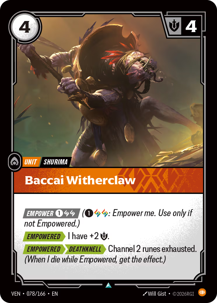 Baccai Witherclaw [VEN-078/166] [Vendetta]