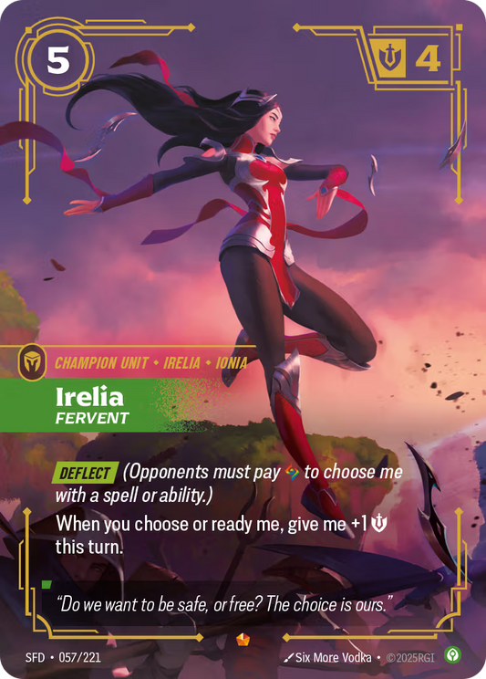 Irelia, Fervent [SFD-057/221] [Spiritforged]